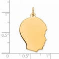 thumbnail image 3 of Sterling Silver GP Engraveable Boy Polished Disc Charm QM358G/27, 3 of 4