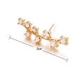 thumbnail image 6 of opvise 1Pc Shiny Rhinestone Branch Stud Earrings Women Fashion Party Jewelry Xmas Gift Golden, 6 of 6