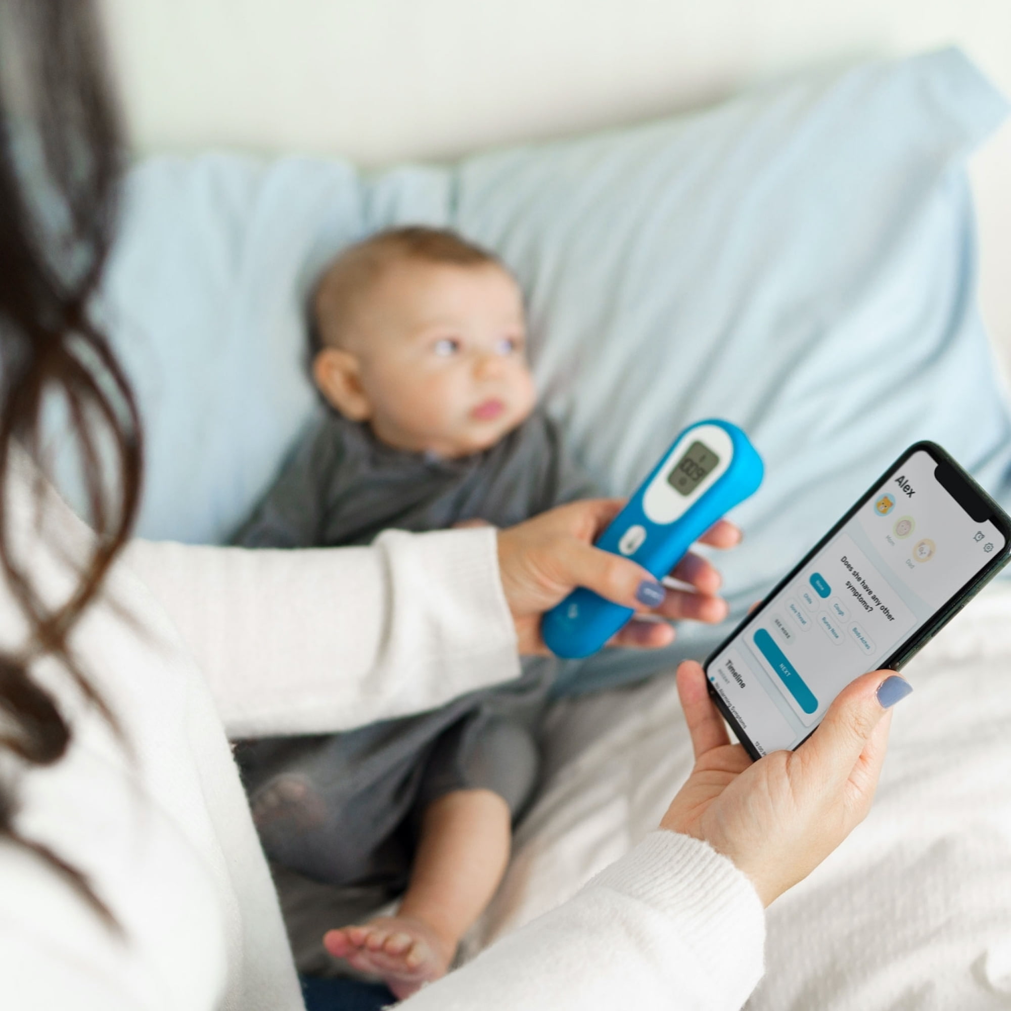 Kinsa Quick Scan Non-Contact Smart Thermometer for Fever, Smartphone App