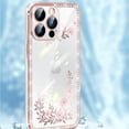 thumbnail image 3 of Compatible with iPhone 14 Pro Max Case Bling Glitter Case Electroplated Diamond Crystal Clear Flowers Shine Luxury Sparkle Fashion Protection Shockproof Cover for Women Girls, 3 of 10