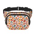 thumbnail image 1 of Fotbe Colorful Maple Leaves Cangurera Cuadrada con Estampado de Doble Capa, Bolsa de Cintura Ajustable Mini para Hombres y Mujeres, 1 of 9