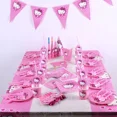 thumbnail image 2 of Decoraciones para baby shower de Hello Kitty Cat en color rosa Globos para el quinto cumpleaños de niñas Platos de papel Vajilla desechable Suministros para fiestas, 2 of 5