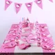 thumbnail image 2 of Decoraciones para baby shower de Hello Kitty Cat en color rosa Globos para el quinto cumpleaños de niñas Platos de papel Vajilla desechable Suministros para fiestas, 2 of 5