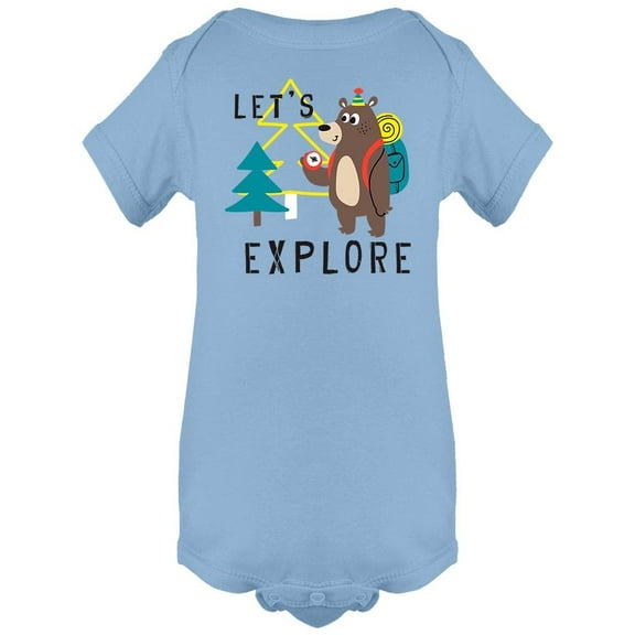 Let's Explore Camper Bear Bodysuit Infant -Image by Shutterstock, 6 Months