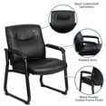 thumbnail image 4 of Flash Furniture Hercules Series Big & Tall LeatherSoft Padded Executive Side Reception Chair, Black, 4 of 13