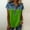 B Green, variant on Ygbgbb Short Sleeve Shirts for Women Half Button Collared Pullover Blouses Color Block Patchwork Tops Summer Casual Shirts for Daily & Vacation Wear Red XXL