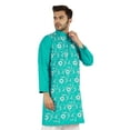 thumbnail image 3 of Atasi Cotton Embroidered Designer Kurta For Mens Cotton Party Wear Traditional Indian Wear Long Shirt, 3 of 7