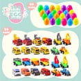 thumbnail image 2 of Huevos de Pascua rellenos con ruedas retráctiles para coches de construcción, 24 unidades JOYIN, 2 of 9