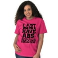 thumbnail image 4 of Want Abs Funny Working Out Cardio Gym Plus Size Crewneck Graphic Tee Shirt Brisco Brands 3X, 4 of 5