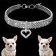 thumbnail image 2 of Bling Rhinestones Pet Collars Glitter Pendant Dog Collar Adjustable Crystal Cat Collar Pets Necklace for Small Cat Dog Puppy, 2 of 5