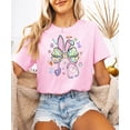 thumbnail image 3 of Fun Easter Nurse Shirt for Women - Cute Bunny Bow Stethoscope Graphic Tee Pink Shirt Adult Small, 3 of 7