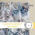 thumbnail image 6 of Palm Leaves Kitchen Curtains Window Panels, Spring Tropical Leaf Botanical Vintage Blue Insulated Window Treatment Curtain, Grommet Curtains for Bedroom/Living Room/Bathroom, 2 Piece 52"Wx45"L, 6 of 8