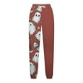 thumbnail image 5 of Halloween Pajama Pants for Women Loose Fit Wide Leg Trouser Pants Casual Elastic Waist Drawstring Palazzo Pants, 5 of 5