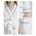 thumbnail image 4 of Quealent Men's Shawl Maxi Bathrobes - Long Plush SPA Robes Plus Size Soft Terry Cloth Bath Robes (White,XL), 4 of 5