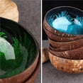 thumbnail image 4 of Billuyoard Caja de cáscara de coco natural Ligero Almacenamiento de llaves Tazón de coco Tazón de almacenamiento antideslizante decorativo para Type2 NO2, 4 of 6