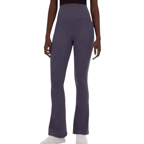 Kirkland Signature Women's Stretch Brushed Mini Flare Yoga Pant, Purple, X-Small