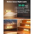 thumbnail image 4 of Luces con sensor de movimiento para debajo del armario SZOKLED, 58 LED RGB, paquete de 6, 4 of 9