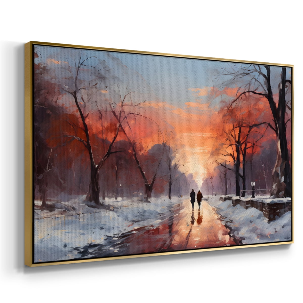 Vintage Landscape-CCXXIV By Wexford Home Framed in Gold Wood Gallery Wrapped Canvas 27 in. x 41 in.