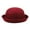 Wine, variant on Clearance! Baberdicy Elegant Adults Solid Hat Roll Up Brim Panama Bowler Hat Bucket Hat Mens Womens Classic Wool Round Bowler Hats Cap Wine