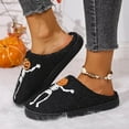 thumbnail image 2 of Halloween Slippers for Women Men Cute House Bedroom Slip on Shoes Memory Foam Indoor Outdoor Couple Slippers Gifts, 2 of 8