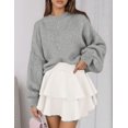 thumbnail image 4 of Suéter PRETTYGARDEN 2025 Otoño Tejido Grueso Oversized Gris S, 4 of 8