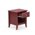 thumbnail image 3 of East West Furniture Gallatin 18" Wood Nightstand with 1 Drawer in Burgundy Red, 3 of 4