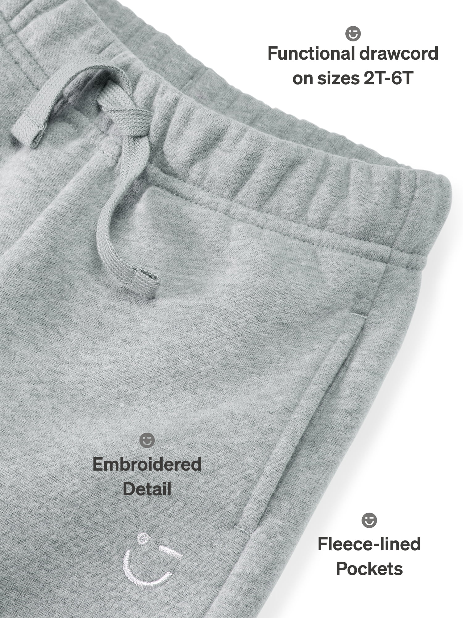 Color Mix by Garanimals Kids Fleece Sweatpants, Sizes 6–16