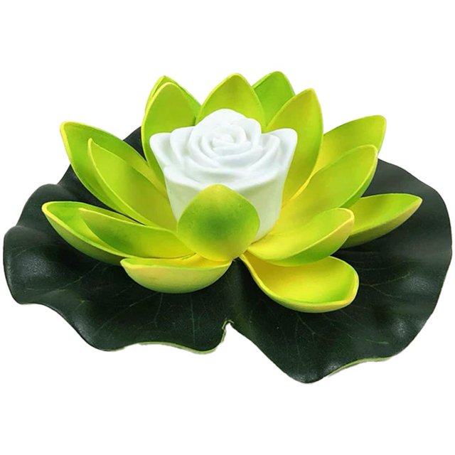 Floating Pool Light, Flower Pond Led Light with Color Changing, Floating Lamp Battery Operated Lily Pad Flower, Foam Flowers Ornament for Pond Decor