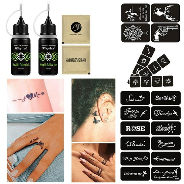 Temporary Kit Gel Ink Set With Stencils DIY Freckles For Women Kids Men