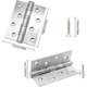 thumbnail image 3 of Bisagras,8 Piezas Bisagras de Puerta de Acero Inoxidable de 100 x 80 mm con 64 Piezas de Tornillos,Bisagras para Muebles de Cocina,Armarios de Hardware,Ventanas,Cajas de Madera, 3 of 5