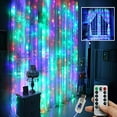thumbnail image 5 of LINLIN 300 LEDs Curtain Lights,3m*3m USB Copper Wire Lights,Remote Control Fairy Starry String Lights with 8 Modes for Wedding Party Home Garden Bedroom Outdoor Indoor Wall Decorations, 5 of 8
