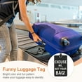 thumbnail image 4 of Uxcell Luggage Tag (Excuse Me, Not Your Bag), Funny Travel Baggage Bag Tag Suitcase Identifier Label for Women Men Black, 4 of 6