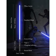 JvmuSaber Real Lightup Saber Toys Fx Saber Dueling Force RGB Sword 15 Colors 3 Sound Modes for Adults, Black