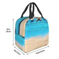 thumbnail image 5 of Horeoi Boards and Beach Pattern Lunch Bag for Work Picnic Travel Use Thermal Tote with Front Pocket for Women Men Students, 5 of 7