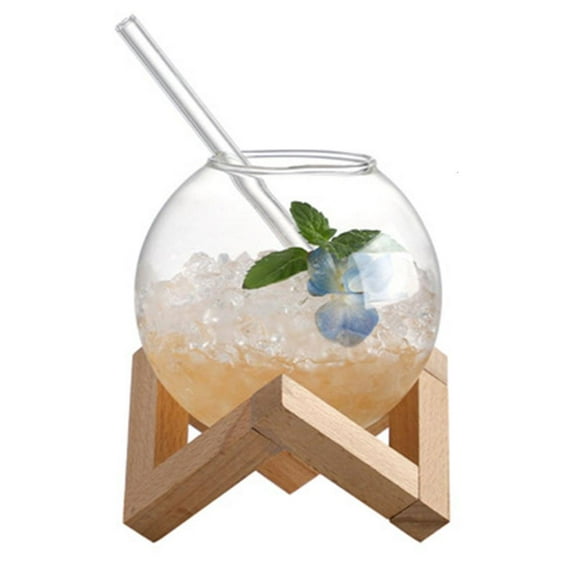 Necvior Creative Spherical Cocktails Glass Cup Glassware Cold Drinking Juice Cups
