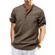 thumbnail image 1 of pstuiky camisetas para hombre, Camisa/Top de manga corta con cuello para hombre, color liso, holgada, informal, de manga corta ropa de hombre l, 1 of 5