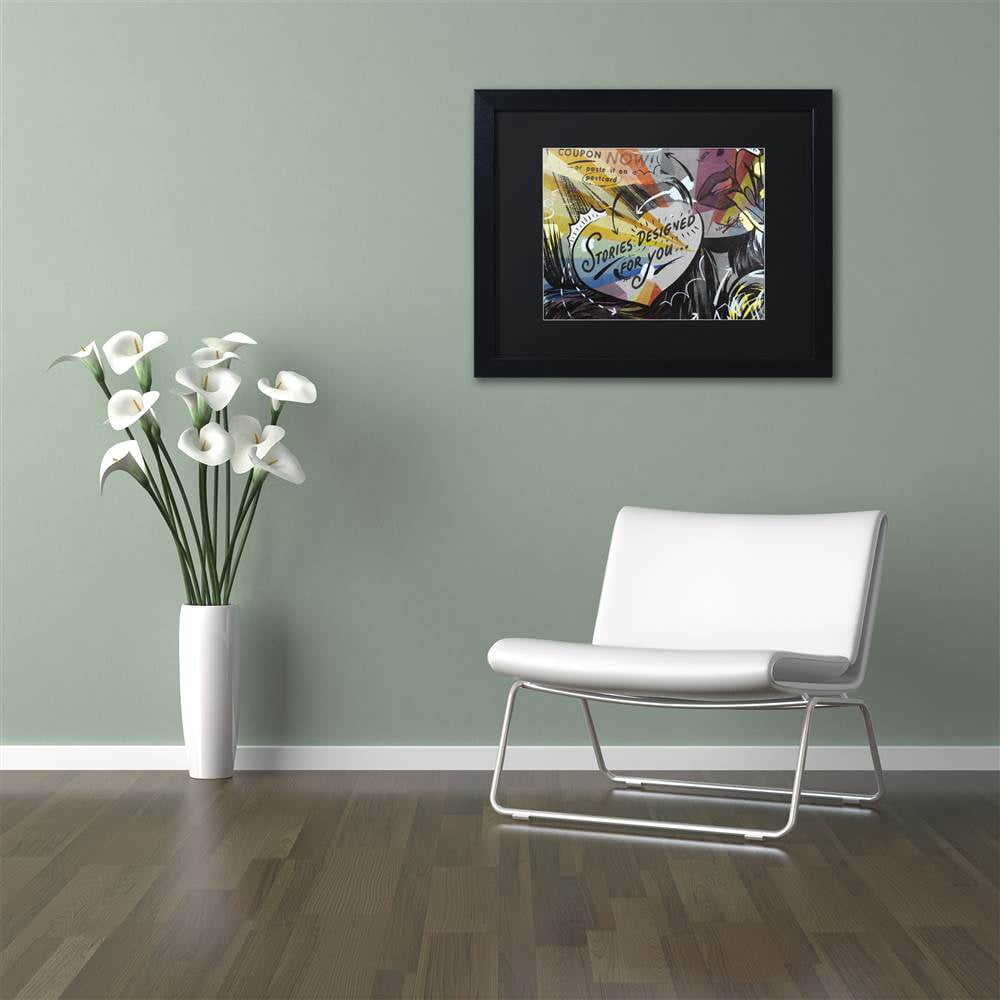 Trademark Fine Art "Coupon Stories" Canvas Art by Dan Monteavaro Black Matte, Black Frame
