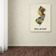 thumbnail image 3 of Michael Tompsett 'New Jersey Map' Canvas Art, 3 of 3