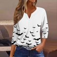 thumbnail image 2 of NMMUED Chemises d'Halloween pour Femmes Blouses pour Femmes Chemises Citrouille pour Femmes T-Shirts Graphiques pour Femmes Chemises Henley pour Femmes Chemise Squelette Hauts d'Halloween pour Femmes Rouge G, 2 of 5