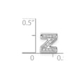 thumbnail image 2 of Finest Gold Sterling Silver Rhodium-Plated CZ Letter Z Initial Slide Charm, 2 of 5