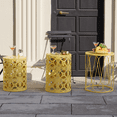 thumbnail image 6 of Y&M Set of 3 Stacking Coffee Table for Living Room, Patio Side Table,Indoor End Tables for Bedroom, Outdoor Decorative Garden Stool with Heavy Duty Metal Frame Modern Industrial Decor - Yellow, 6 of 9