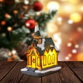 thumbnail image 3 of Kmbangi Christmas Small Village Houses, Cute LED Light Up Snow House Scene Figurine Tabletop Decorations for Home, 3 of 6