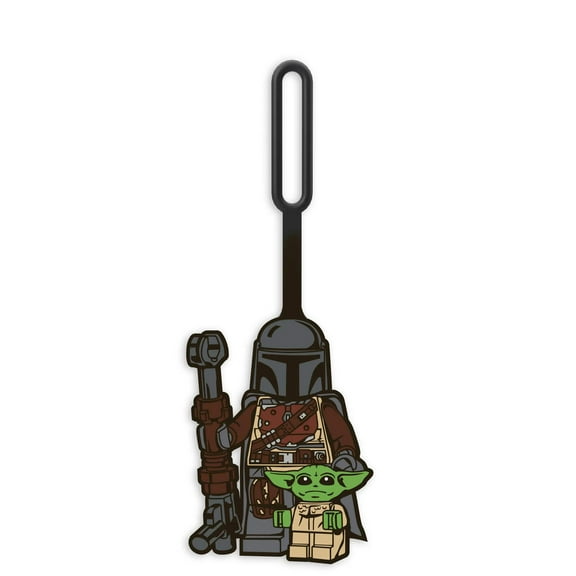 LEGO Star Wars The Mandalorian Silicone Bag Tag - The Mandalorian with Grogu