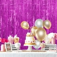 thumbnail image 4 of Wweixi Add Glamour To Party With Shimmer Metallic Streamers Curtain Glittering Purple 8.2ft,1pc 2Set, 4 of 6
