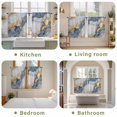 thumbnail image 6 of Blue Golden Marble Kitchen Curtains, Modern Abstract Ink Painted Art Light Filtering Window Curtain Panels, 2Pcs Rod Pocket Window Treatments Set for Cabin Bathroom Bedroom 52x45 Inches, 6 of 9