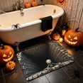 thumbnail image 3 of Clearance Halloween 3D Illusion Rug, Skeleton Optical Illusion Mat, 19.7 x 31.5 Inch Polyester Entryway Door Mat, Low Profile Spooky Floor Carpet for Dorm Bathroom Bedroom Party Decor, 3 of 8