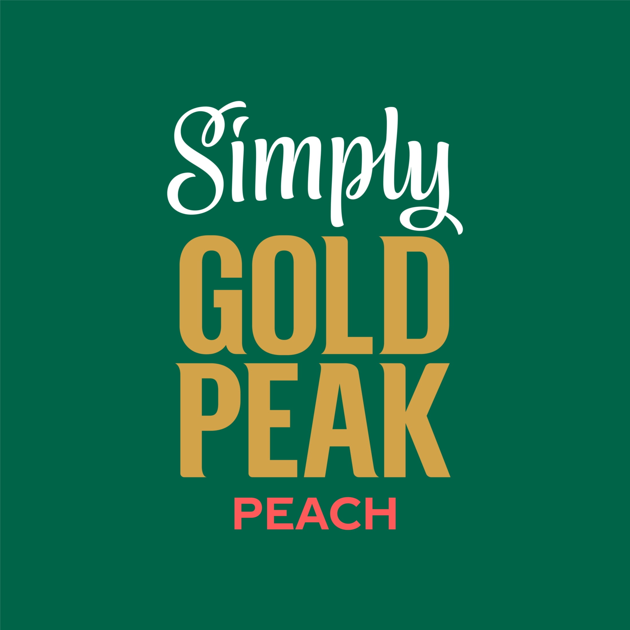 Simply Gold Peak Peach Iced Tea, Flavored Tea Bottle, 52 fl oz