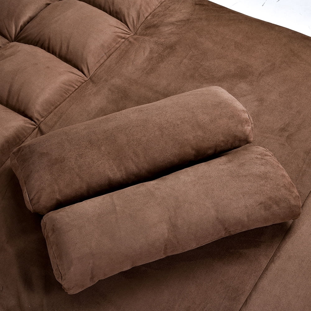 Resenkos Adjustable Lounge Sofa with 2 Pillows, Double Floor Couch Chaise Resenkos Adjustable Lounge Sofa with 2 Pillows, Double Floor Couch Chaise