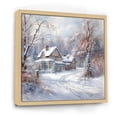 thumbnail image 2 of Designart "Country Home Winter Charm II" Winter Landscape Floater Framed Wall Art Prints, 2 of 5