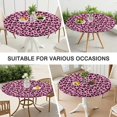 thumbnail image 7 of Pink and Black Of Leopard Print Round Fitted Tablecloth with Elastic Edge,Dining Table Cover Waterproof,Outdoor Round Tablecloth for Camping,Dining,Indoor and Outdoor, 7 of 7